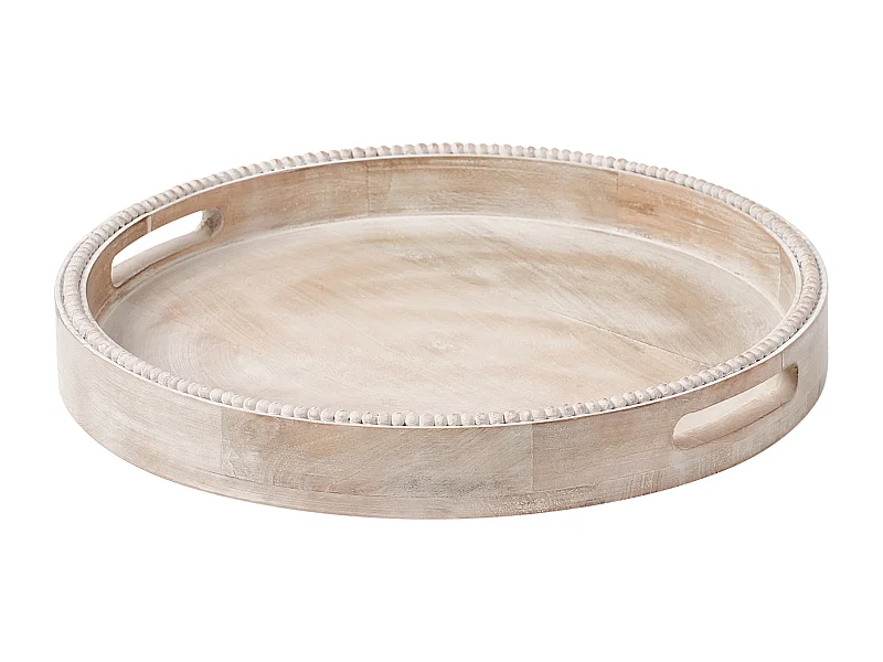 Plateau de service DAMANHUR Bois de manguier Marron clair