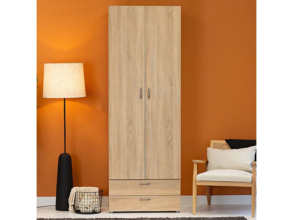 KLEIDERSCHRANK Basic Eiche Sonoma 74 / 52 / 214 cm