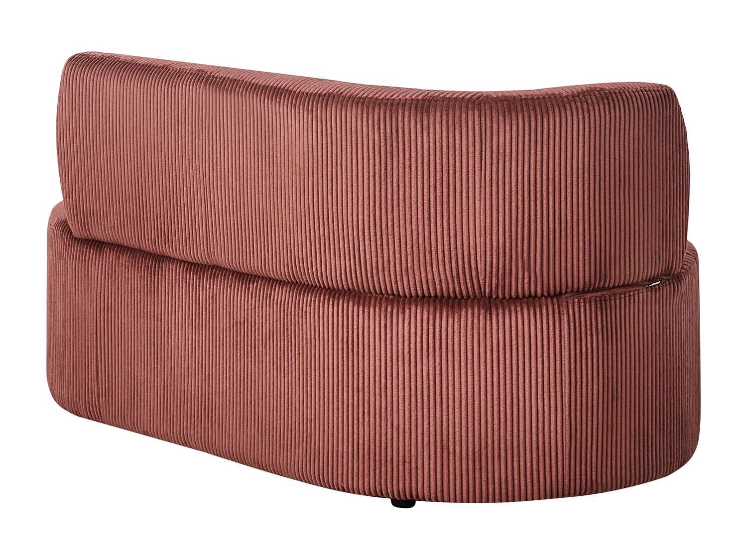 Chaise longue côté gauche VANVEY Velours côtelé Rouge