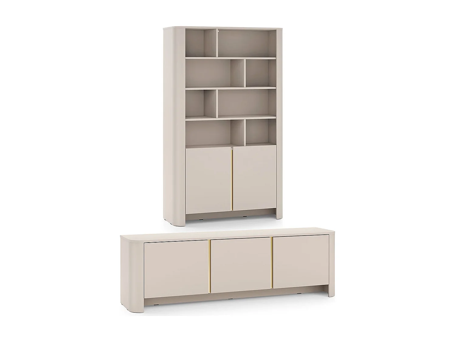 WOHNZIMMER-SET Bari Kaschmir / Gold (2er-Set)