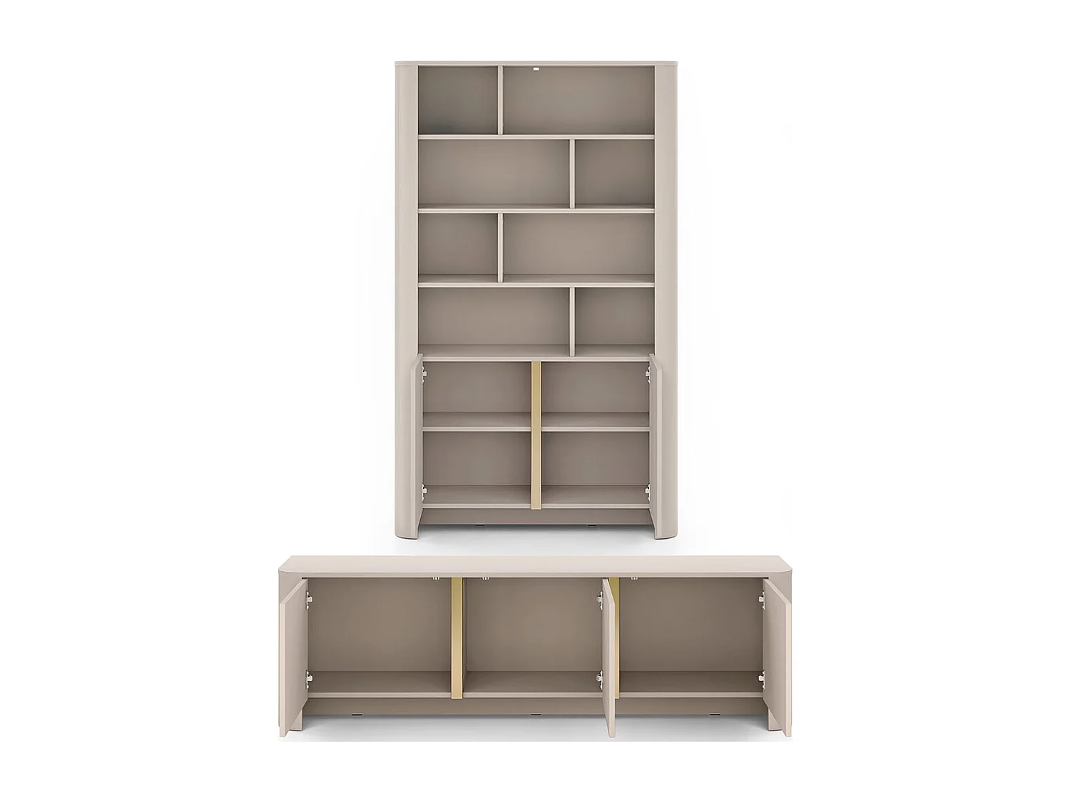 WOHNZIMMER-SET Bari Kaschmir / Gold (2er-Set)