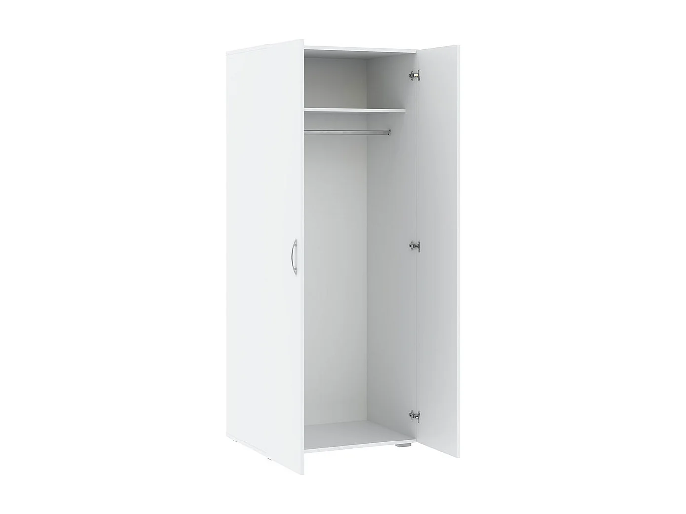 KLEIDERSCHRANK Basic Weiß 74 / 52 / 179 cm