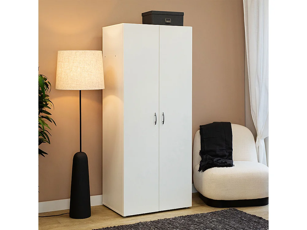 KLEIDERSCHRANK Basic Weiß 74 / 52 / 179 cm