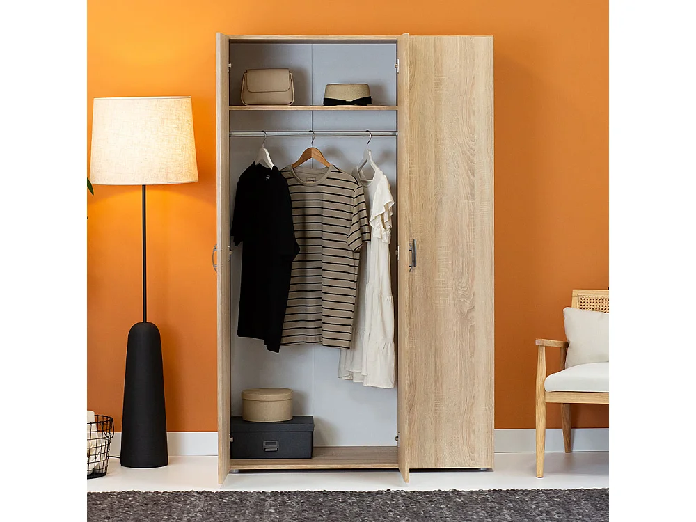 KLEIDERSCHRANK Basic Eiche Sonoma 110,7 / 52 / 179 cm