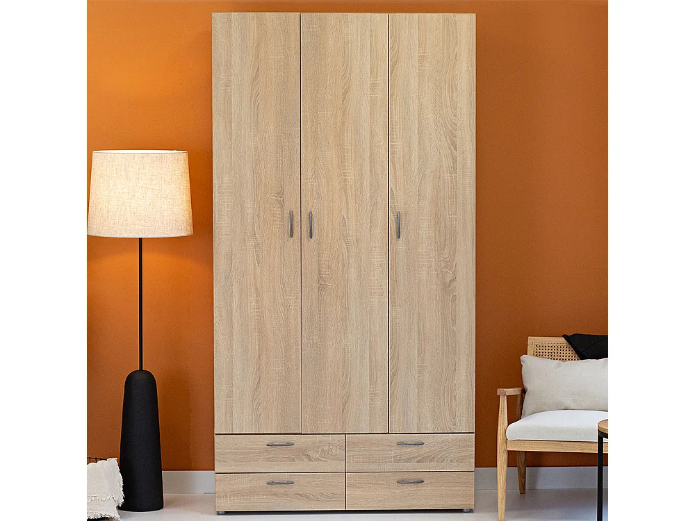 KLEIDERSCHRANK Basic Eiche Sonoma 110,7 / 52 / 214 cm