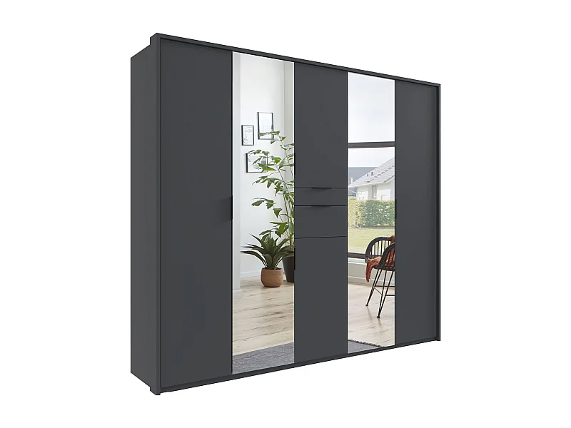 KLEIDERSCHRANK Moldau graphit 225cm / 58 / 208cm