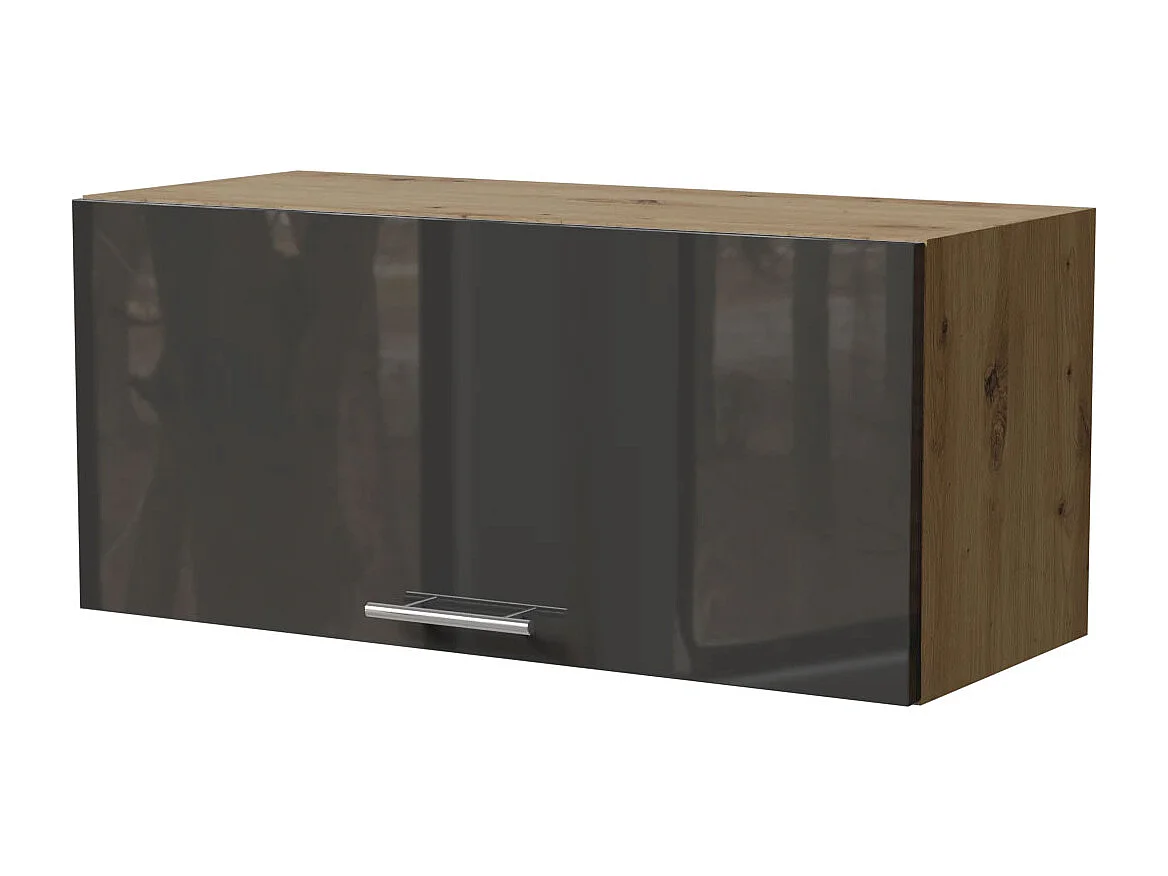 KLAPPHÄNGESCHRANK Essen W4B/80 Graphit Hochglanz / Eiche Artisan Matt 80 / 32,5 / 36cm