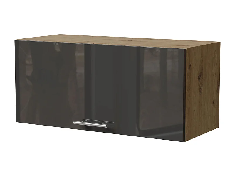 KLAPPHÄNGESCHRANK Essen W4B/80 Graphit Hochglanz / Eiche Artisan Matt 80 / 32,5 / 36cm