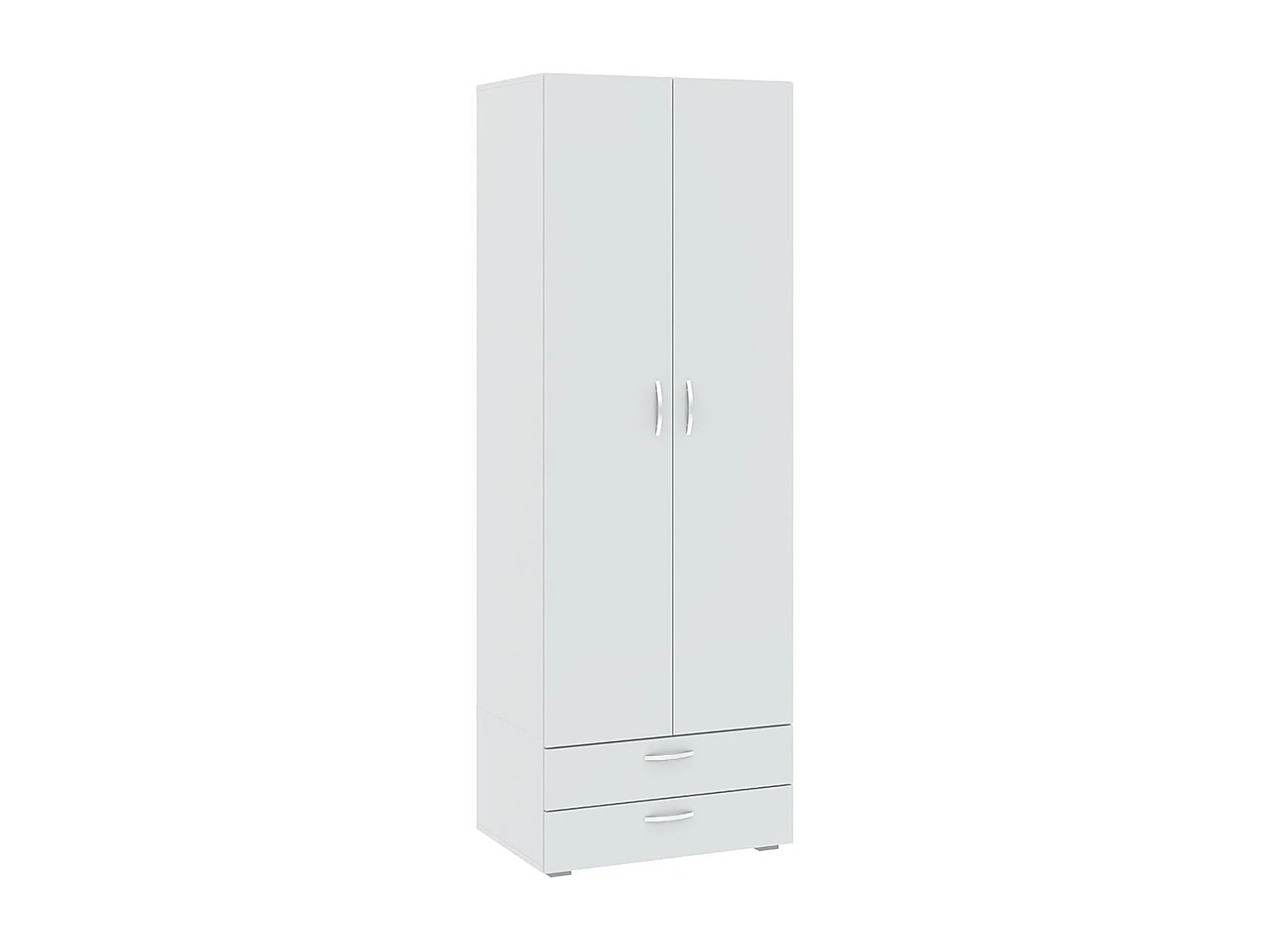 KLEIDERSCHRANK Basic Weiß 74 / 52 / 214 cm