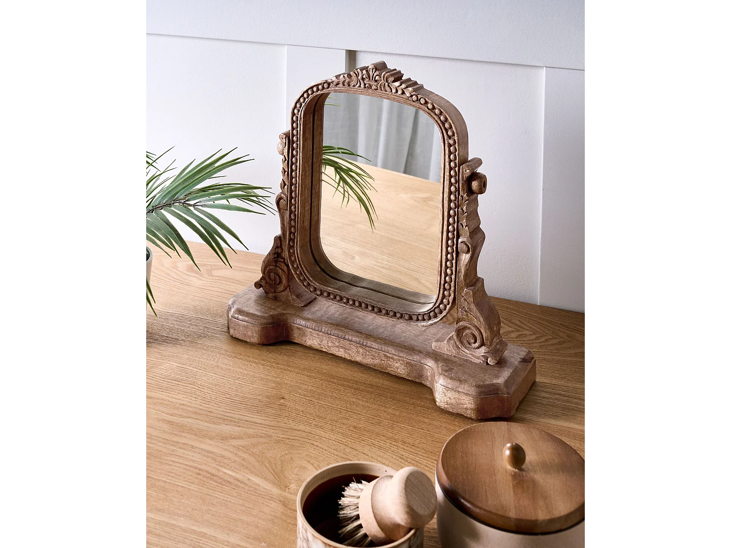 Miroir de table DISZNA Marron