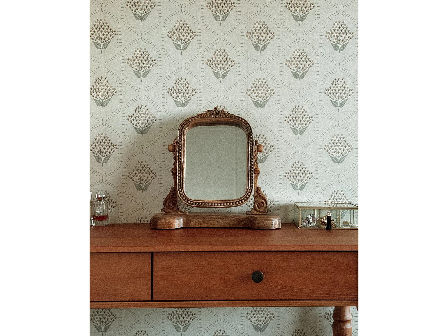 Miroir de table DISZNA Marron
