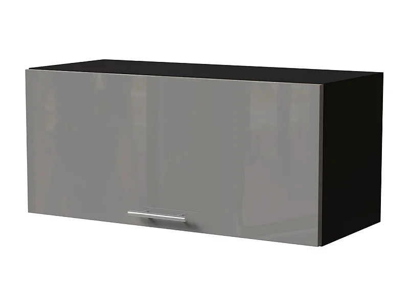 KLAPPHÄNGESCHRANK Essen W4B/80 Grau Hochglanz / Schwarz Matt 80 / 32,5 / 36cm
