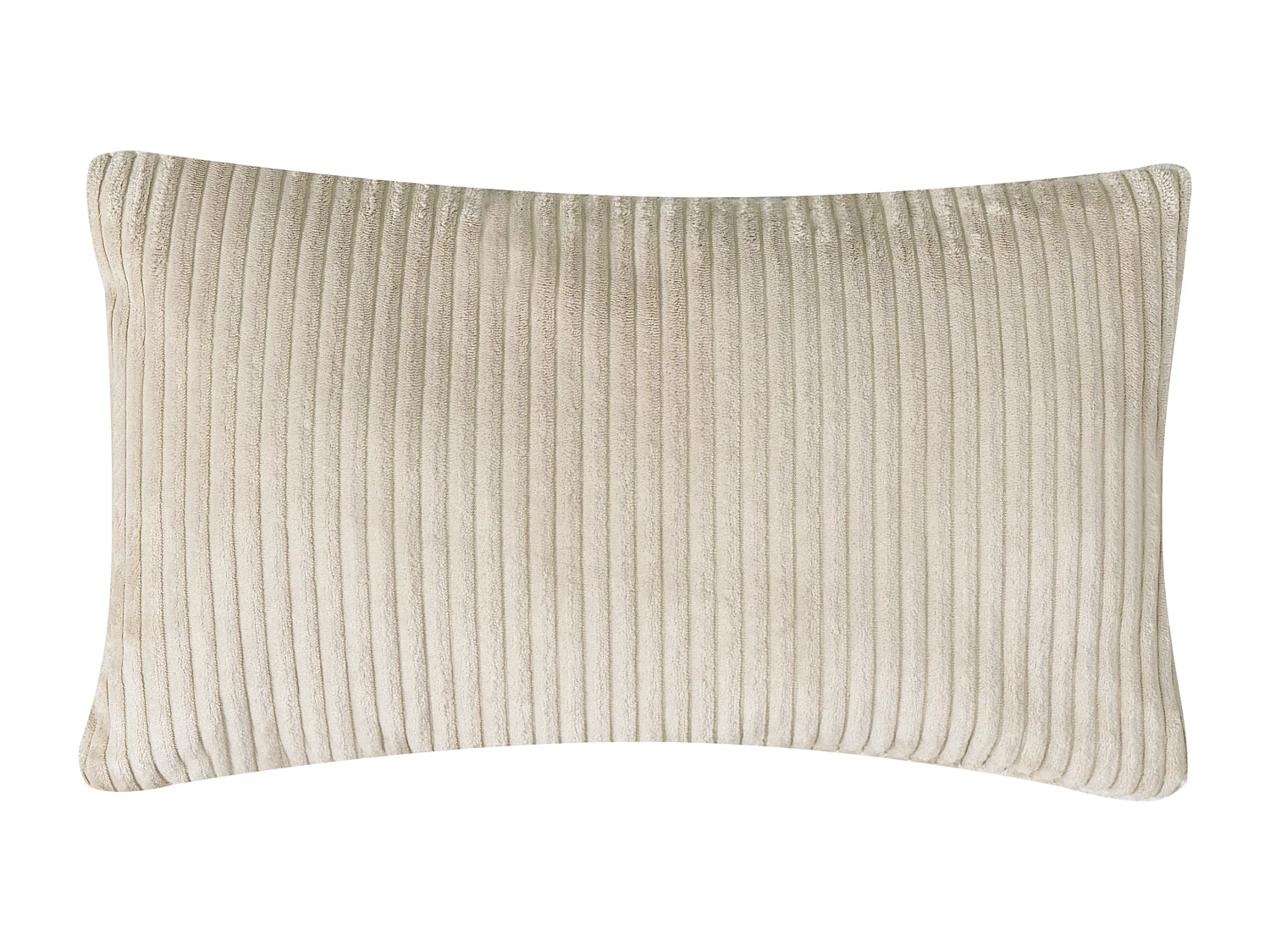 Chaise longue côté gauche VANVEY Velours côtelé Beige clair