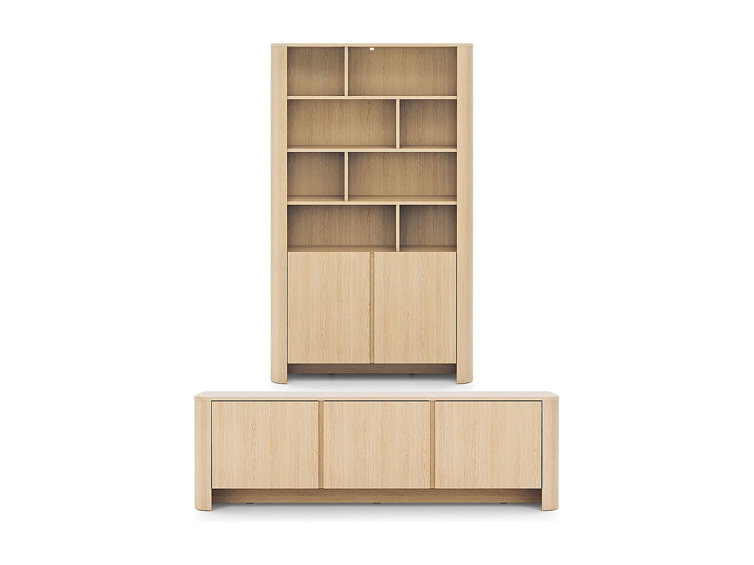 WOHNZIMMER-SET Bari Eiche Vicenza (2er-Set)