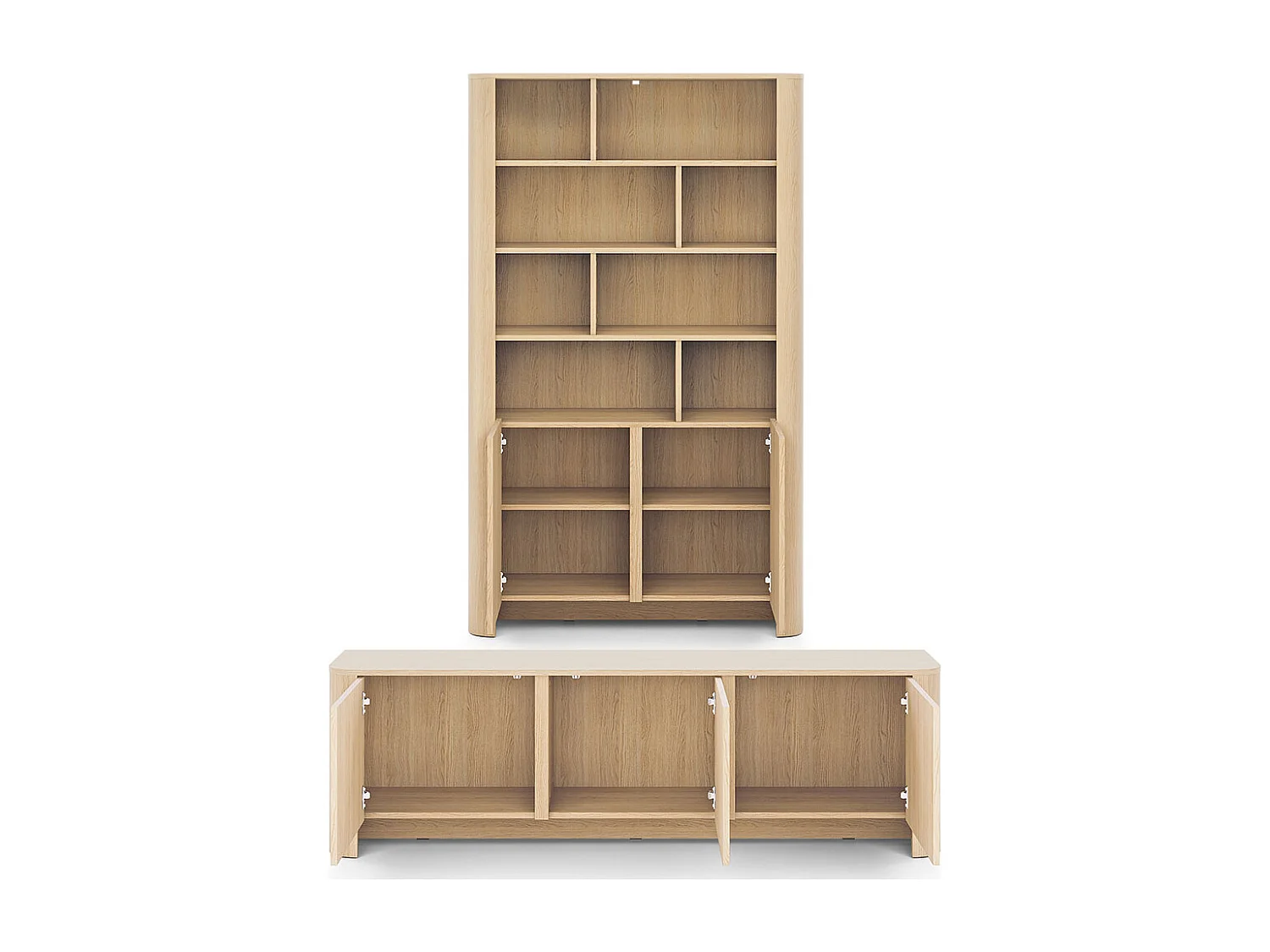 WOHNZIMMER-SET Bari Eiche Vicenza (2er-Set)