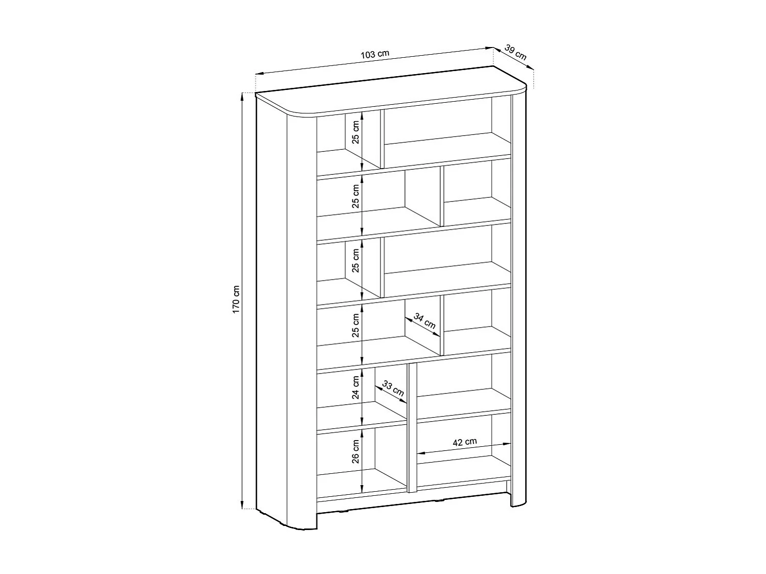 WOHNZIMMER-SET Bari Eiche Vicenza (2er-Set)
