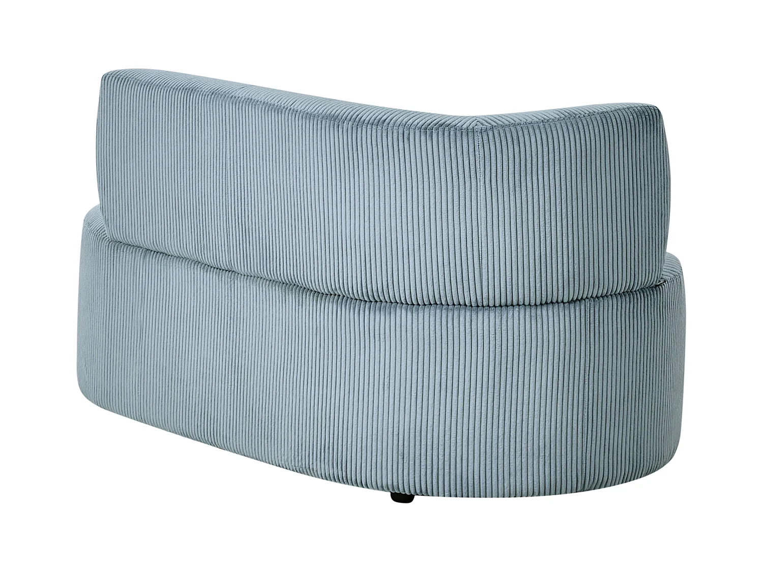 Chaise longue côté droite VANVEY Velours côtelé Bleu