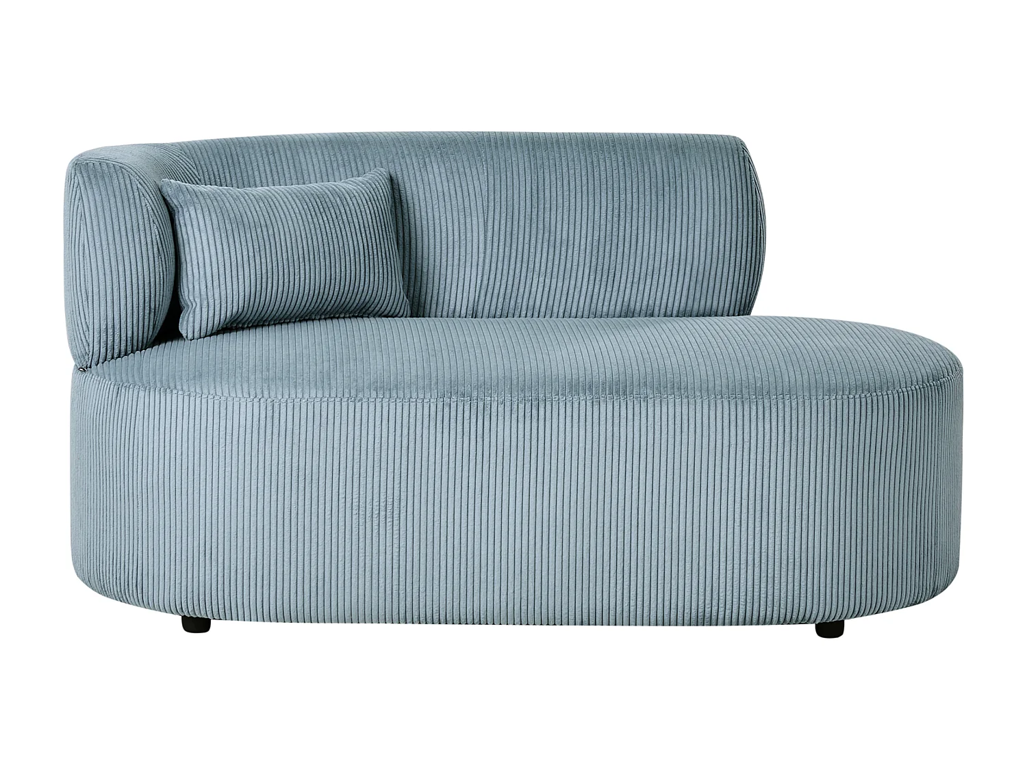 Chaise longue côté gauche VANVEY Velours côtelé Bleu
