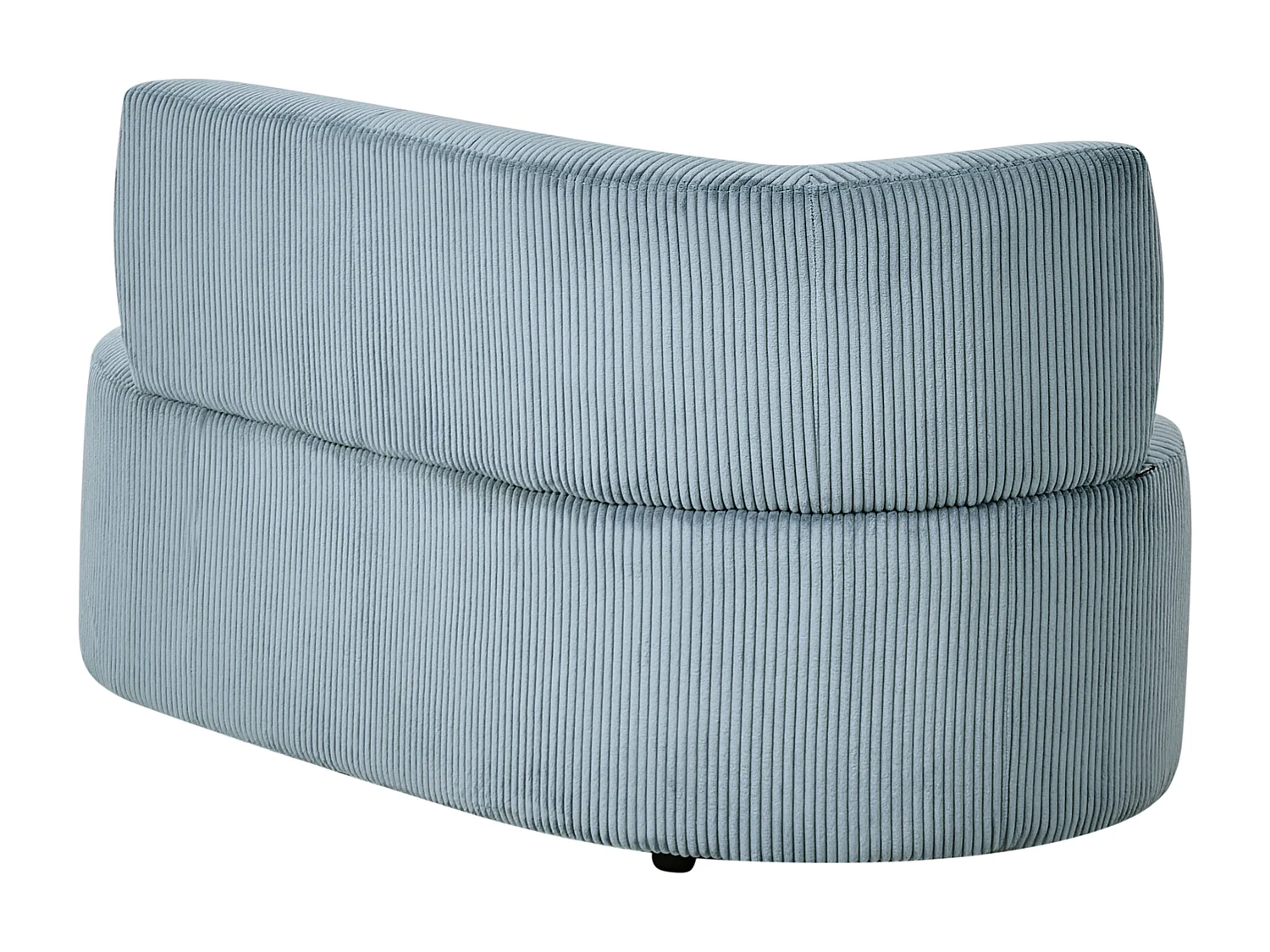 Chaise longue côté gauche VANVEY Velours côtelé Bleu