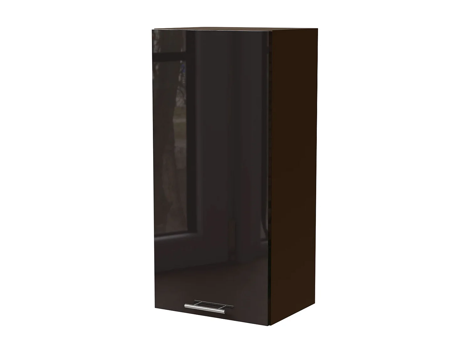 KÜCHENHÄNGESCHRANK Essen W4/45 Schwarz Hochglanz / Lava Matt 45 / 32,5 / 96cm