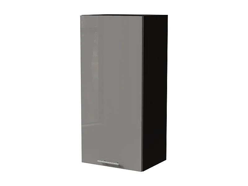 KÜCHENHÄNGESCHRANK Essen W4/45 Grau Hochglanz / Schwarz Matt 45 / 32,5 / 96cm