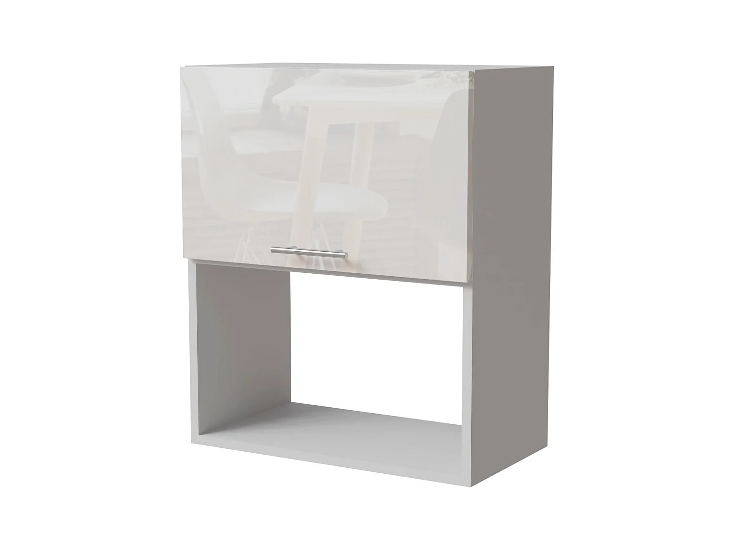 MIKROWELLENUMBAUSCHRANK Essen W2MK/60 Weiß Hochglanz / Weiß Matt 60 / 32,5 / 72cm