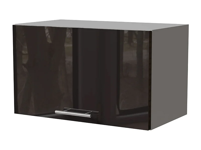 KLAPPHÄNGESCHRANK Essen W4B/60 Schwarz Hochglanz / Grau Matt 60 / 32,5 / 36cm