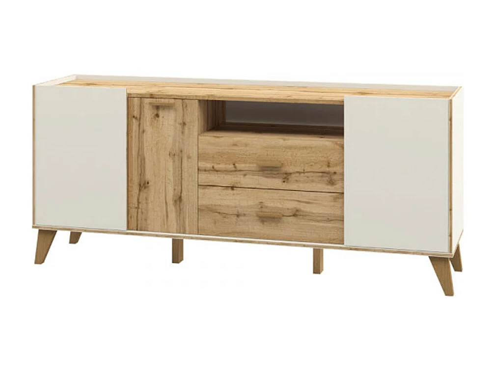 SIDEBOARD Skandi weiß / wotan eiche 174 / 40 / 74cm