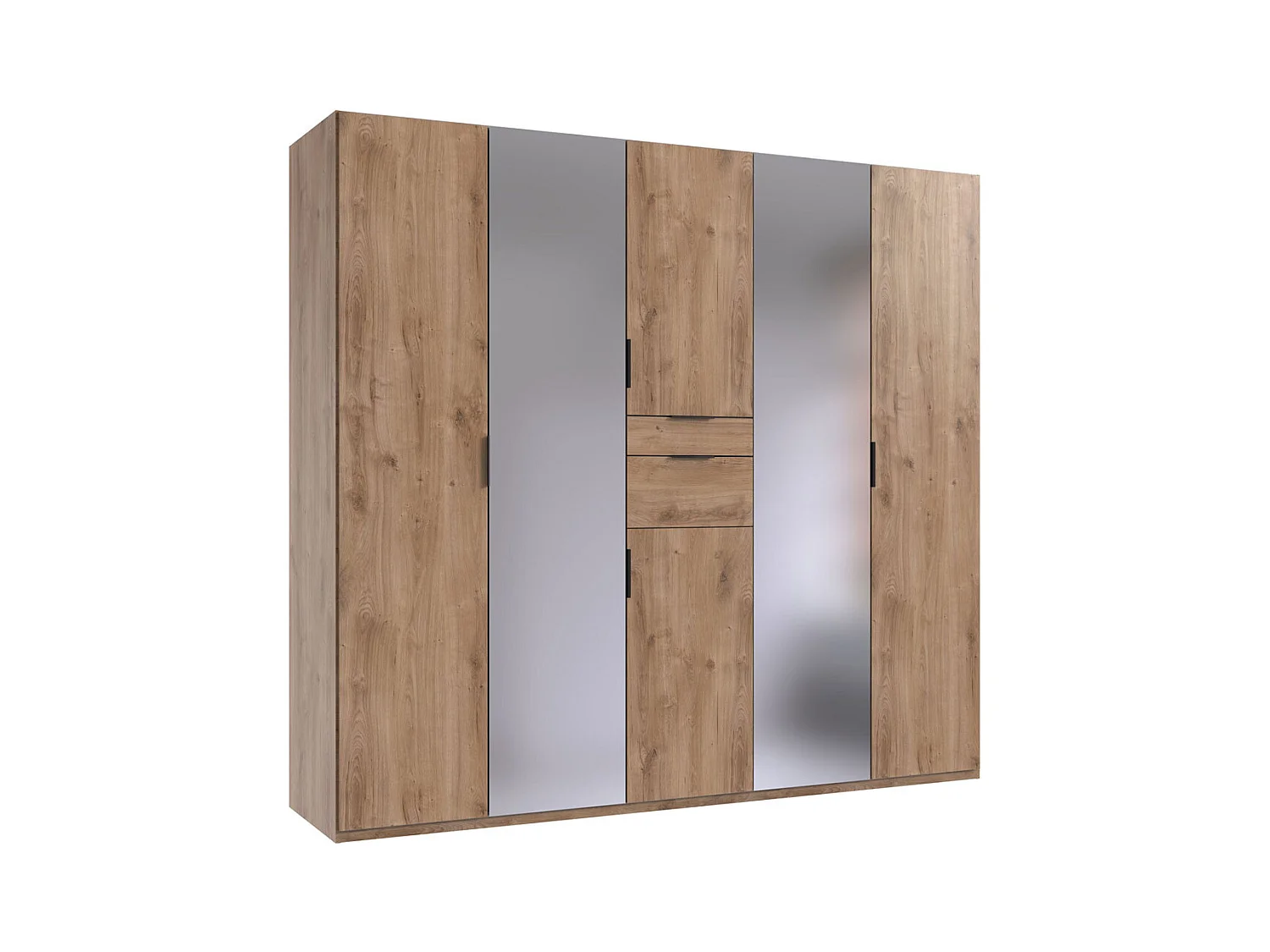 KLEIDERSCHRANK Moldau Plankeneiche 225cm / 58 / 208cm