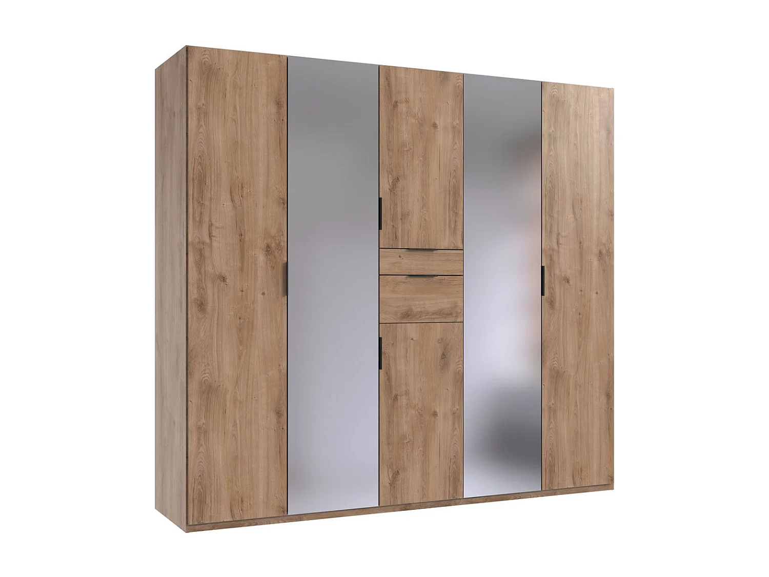 KLEIDERSCHRANK Moldau Plankeneiche 225cm / 58 / 208cm