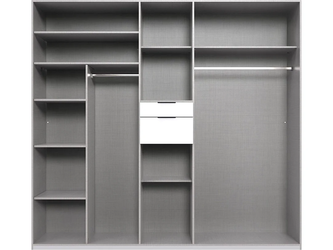 KLEIDERSCHRANK Moldau Plankeneiche 225cm / 58 / 208cm