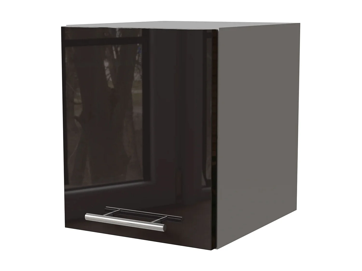 KLAPPHÄNGESCHRANK Essen W4B/30 Schwarz Hochglanz / Grau Matt 30 / 32,5 / 36cm