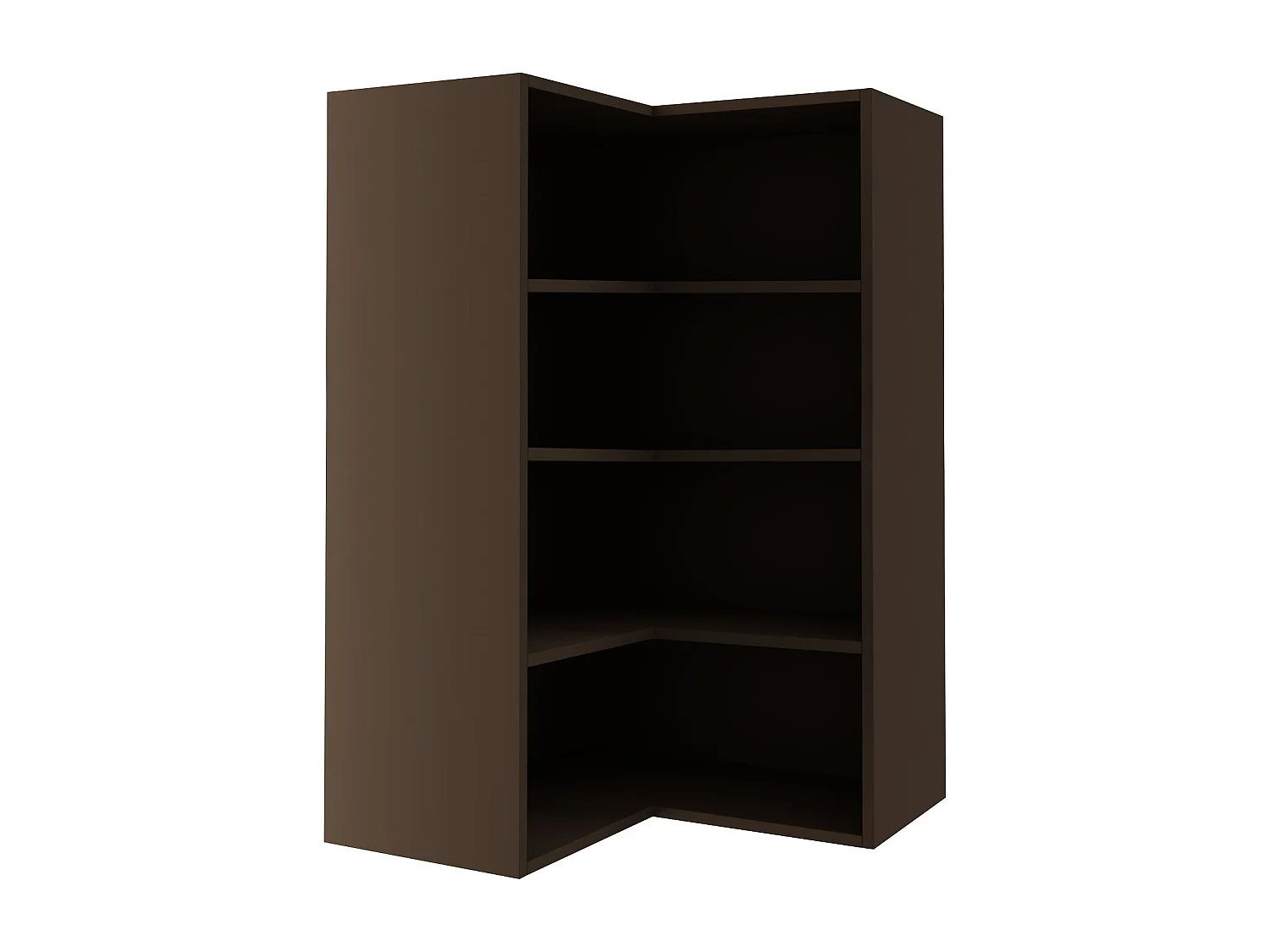 ECKHÄNGESCHRANK Essen W14/60 Schwarz Hochglanz / Lava Matt 60 / 60 / 96cm