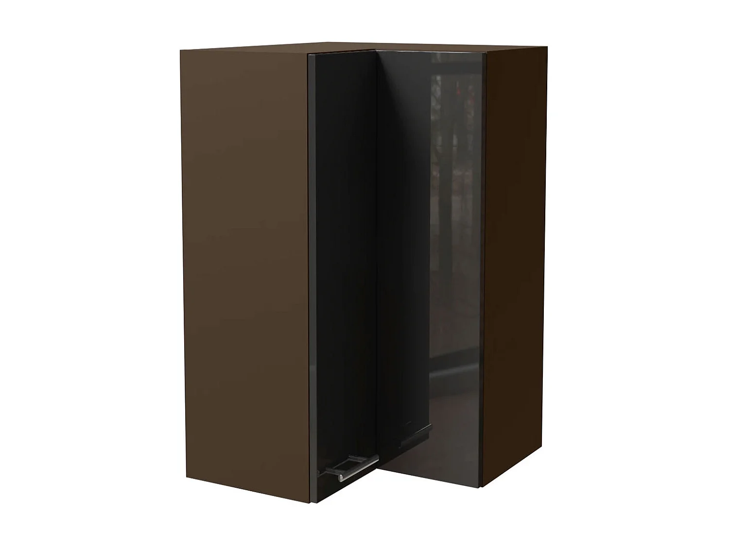 ECKHÄNGESCHRANK Essen W14/60 Graphit Hochglanz / Lava Matt 60 / 60 / 96cm