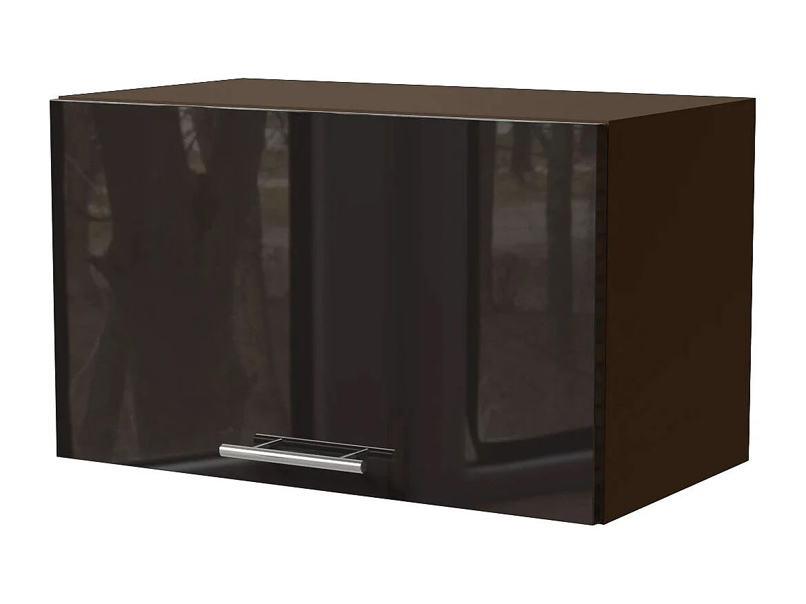 KLAPPHÄNGESCHRANK Essen W4B/60 Schwarz Hochglanz / Lava Matt 60 / 32,5 / 36cm