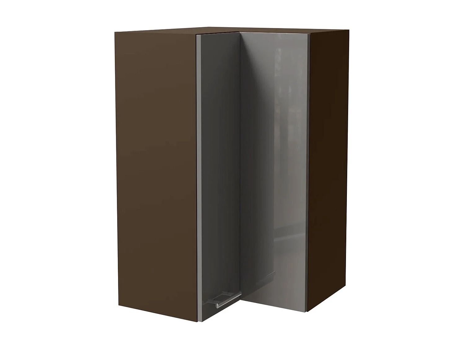 ECKHÄNGESCHRANK Essen W14/60 Grau Hochglanz / Lava Matt 60 / 60 / 96cm