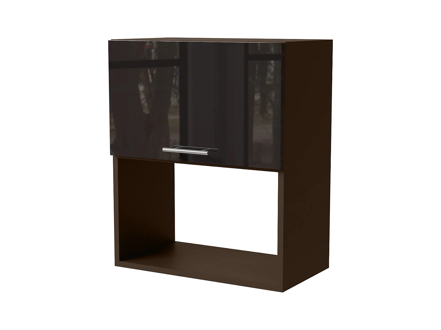 MIKROWELLENUMBAUSCHRANK Essen W2MK/60 Schwarz Hochglanz / Lava Matt 60 / 32,5 / 72cm