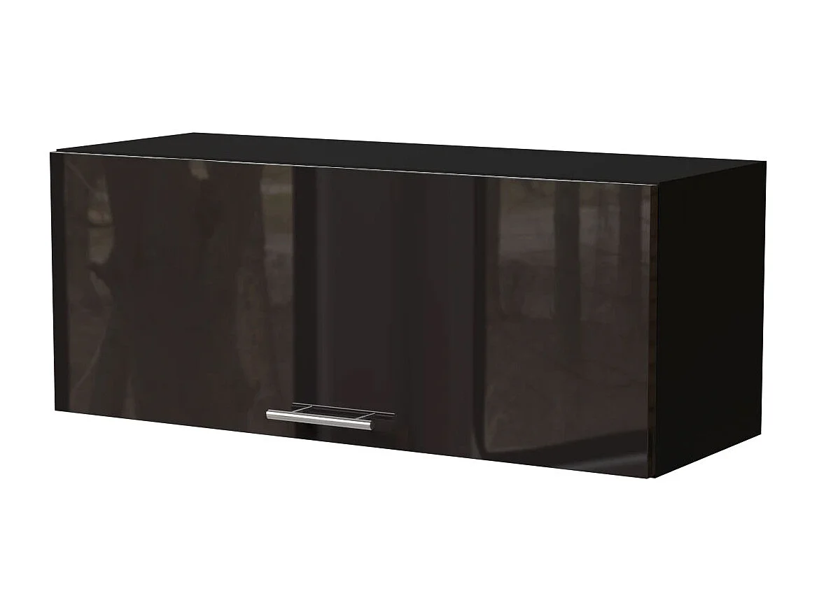 KLAPPHÄNGESCHRANK Essen W4B/90 Schwarz Hochglanz / Schwarz Matt 90 / 32,5 / 36cm