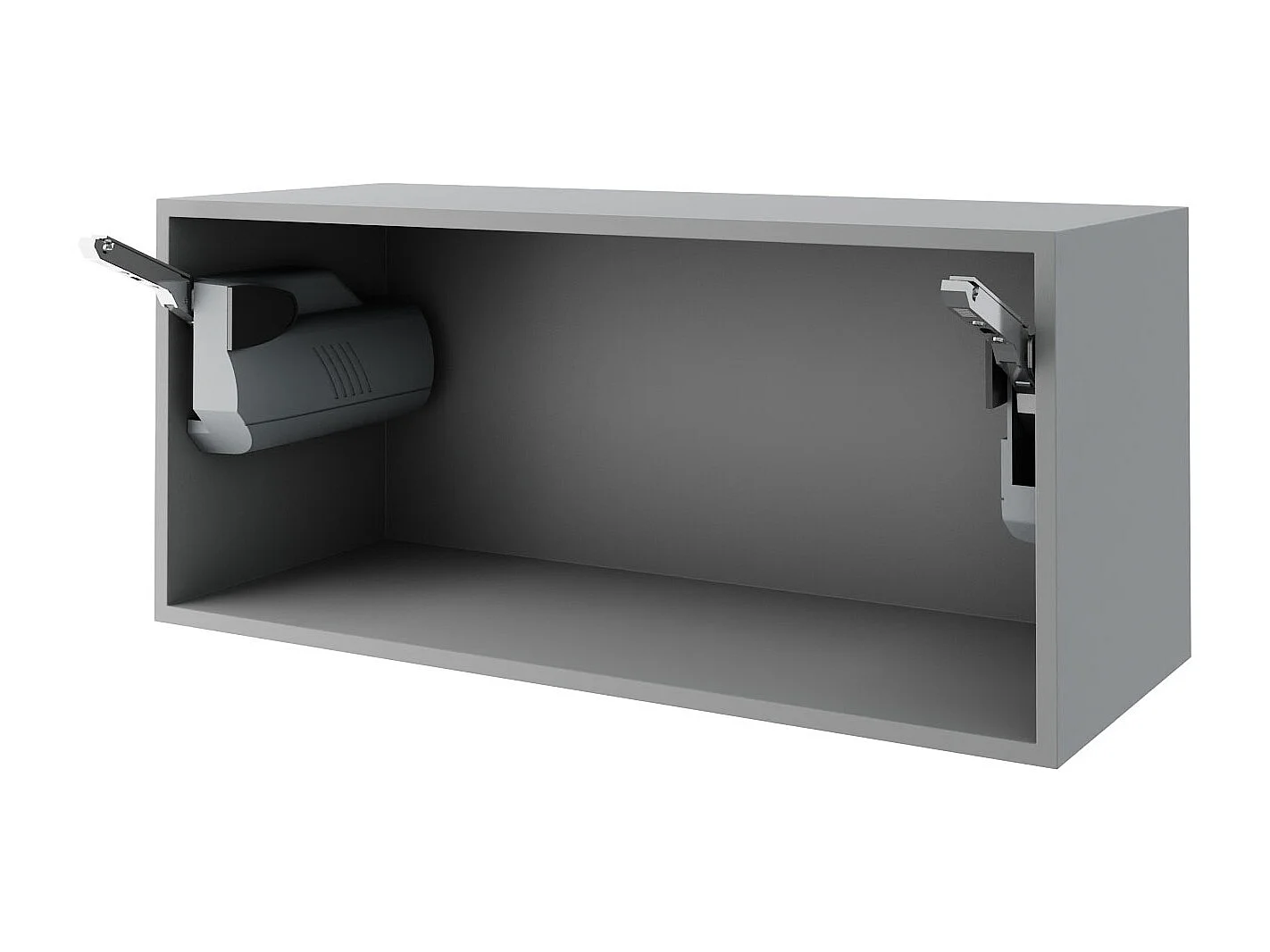 KLAPPHÄNGESCHRANK Essen W4B/80 Weiß Hochglanz / Grau Matt 80 / 32,5 / 36cm