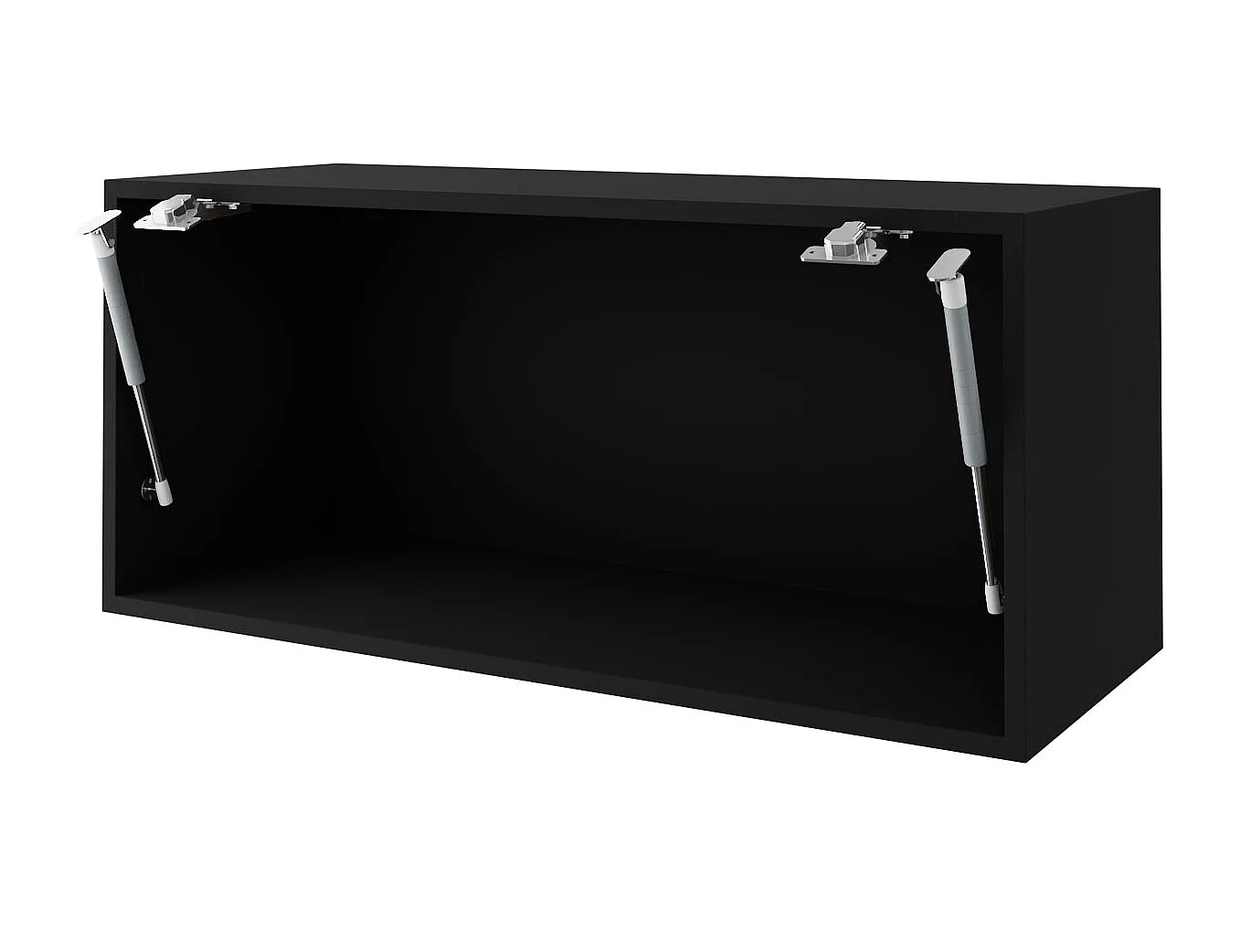 KLAPPHÄNGESCHRANK Essen W4B/80 Graphit Hochglanz / Schwarz Matt 80 / 32,5 / 36cm