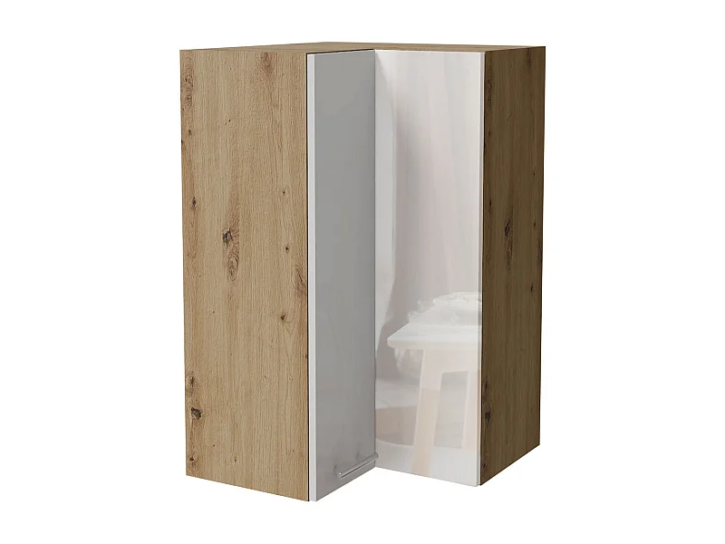 ECKHÄNGESCHRANK Essen W14/60 Weiß Hochglanz / Eiche Artisan Matt 60 / 60 / 96cm