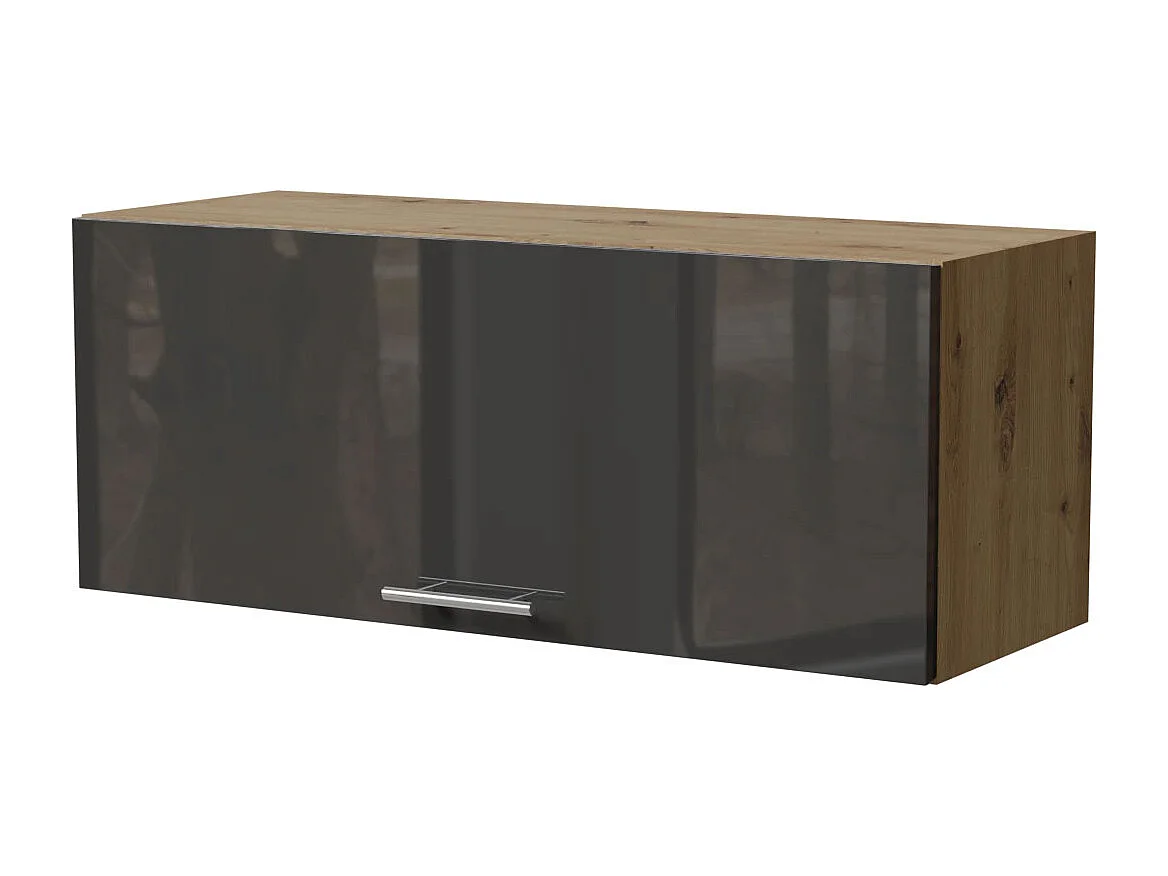 KLAPPHÄNGESCHRANK Essen W4B/90 Graphit Hochglanz / Eiche Artisan Matt 90 / 32,5 / 36cm
