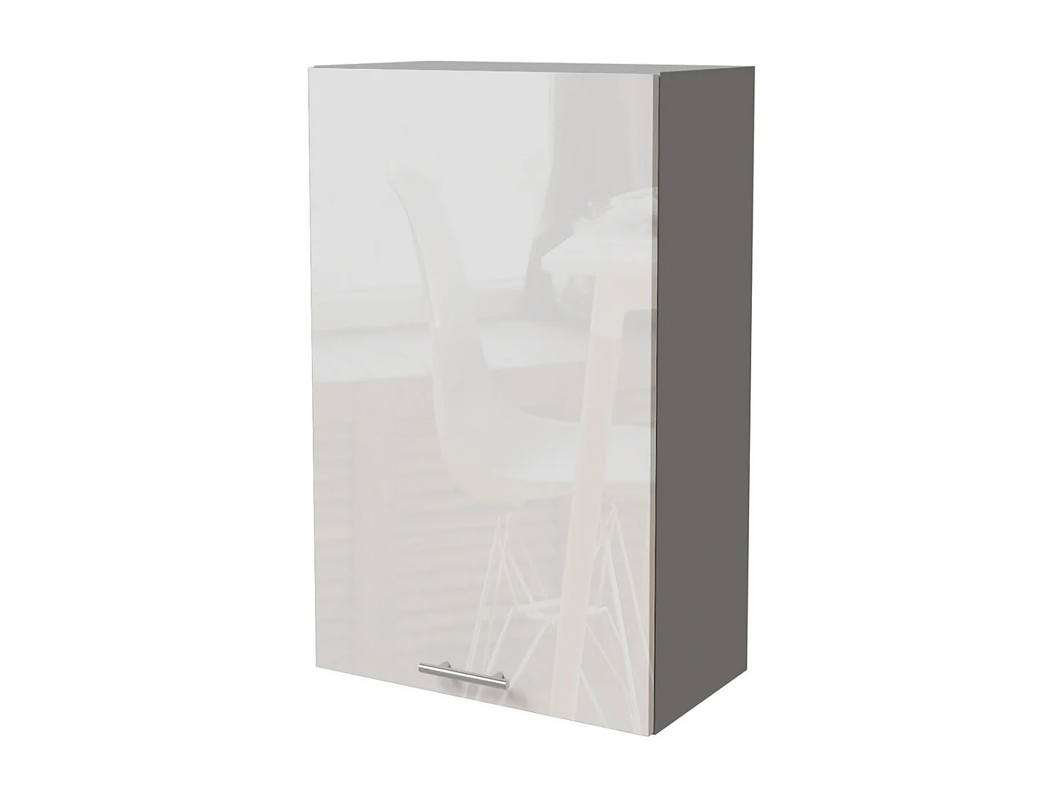 KÜCHENHÄNGESCHRANK Essen W4/60/1 Weiß Hochglanz / Grau Matt 60 / 32,5 / 96cm