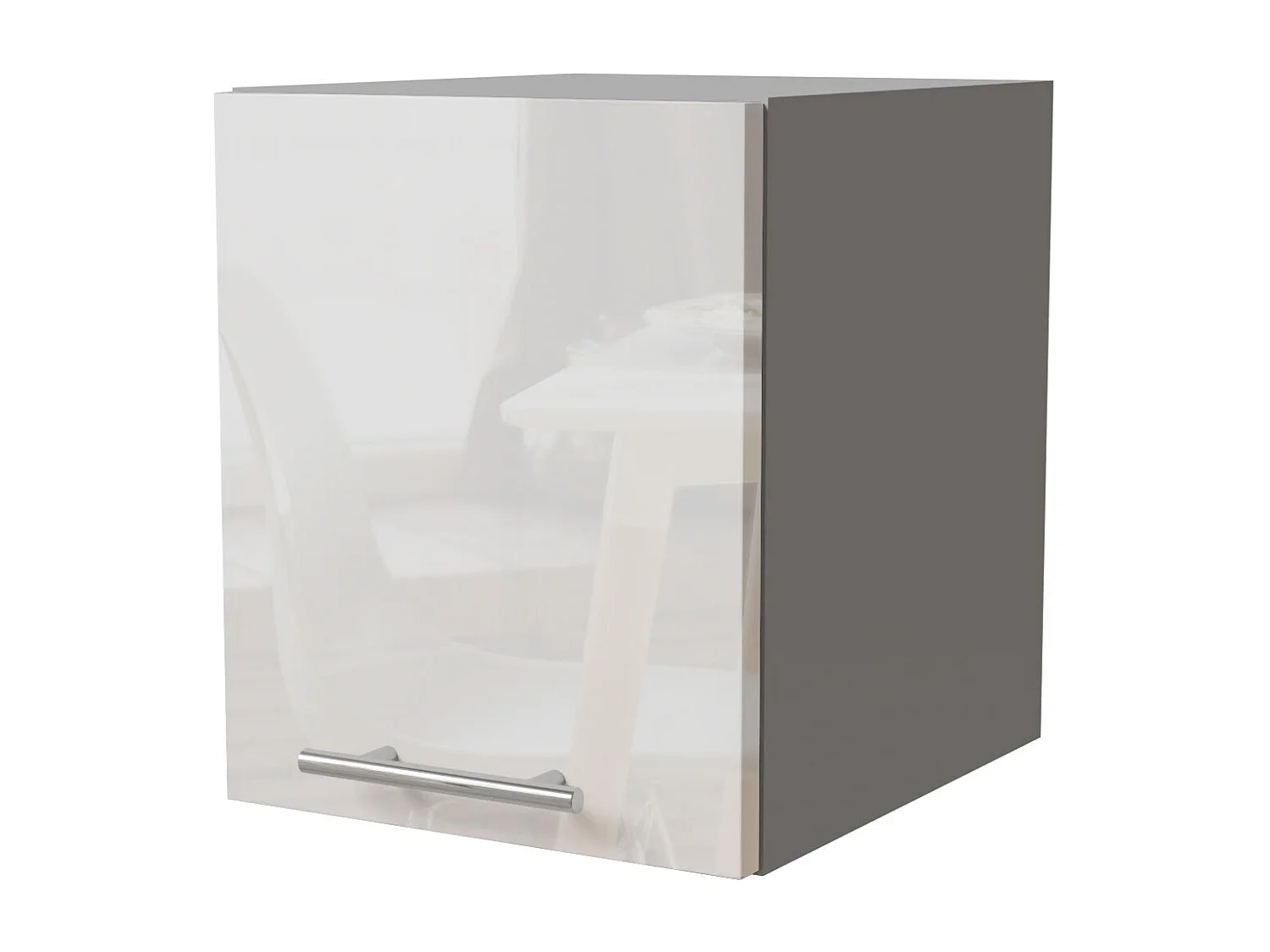 KLAPPHÄNGESCHRANK Essen W4B/30 Weiß Hochglanz / Grau Matt 30 / 32,5 / 36cm