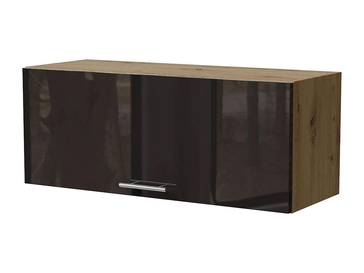 KLAPPHÄNGESCHRANK Essen W4B/90 Schwarz Hochglanz / Eiche Artisan Matt 90 / 32,5 / 36cm