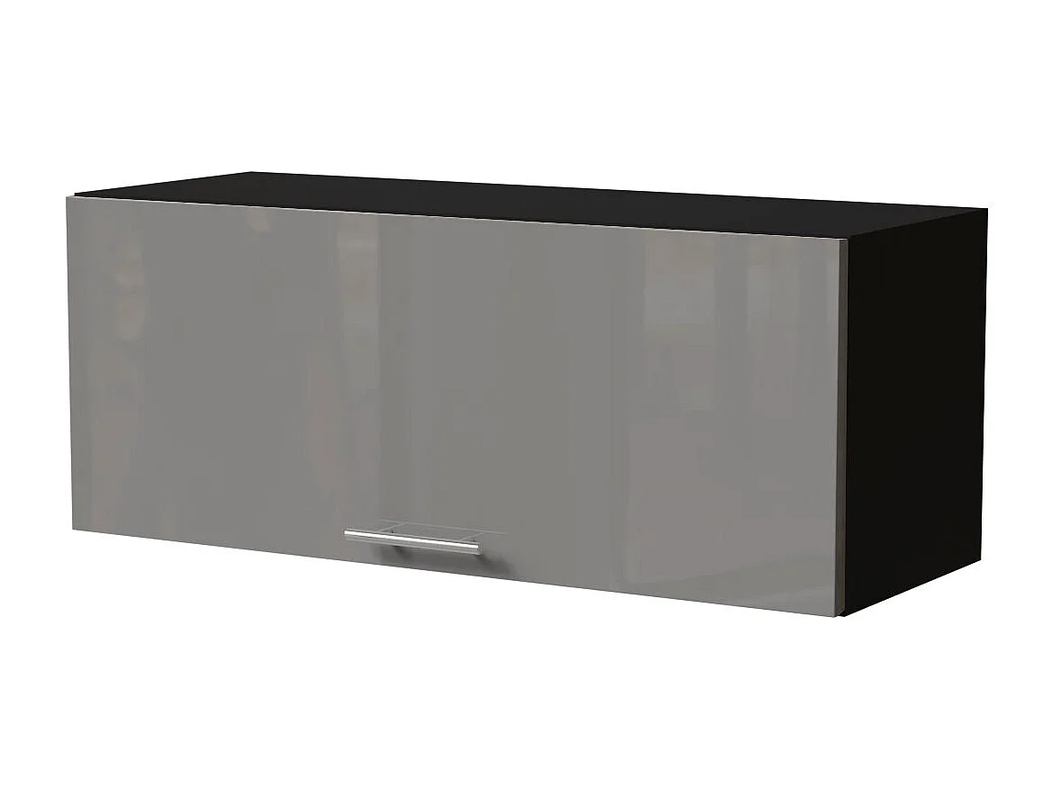 KLAPPHÄNGESCHRANK Essen W4B/90 Grau Hochglanz / Schwarz Matt 90 / 32,5 / 36cm