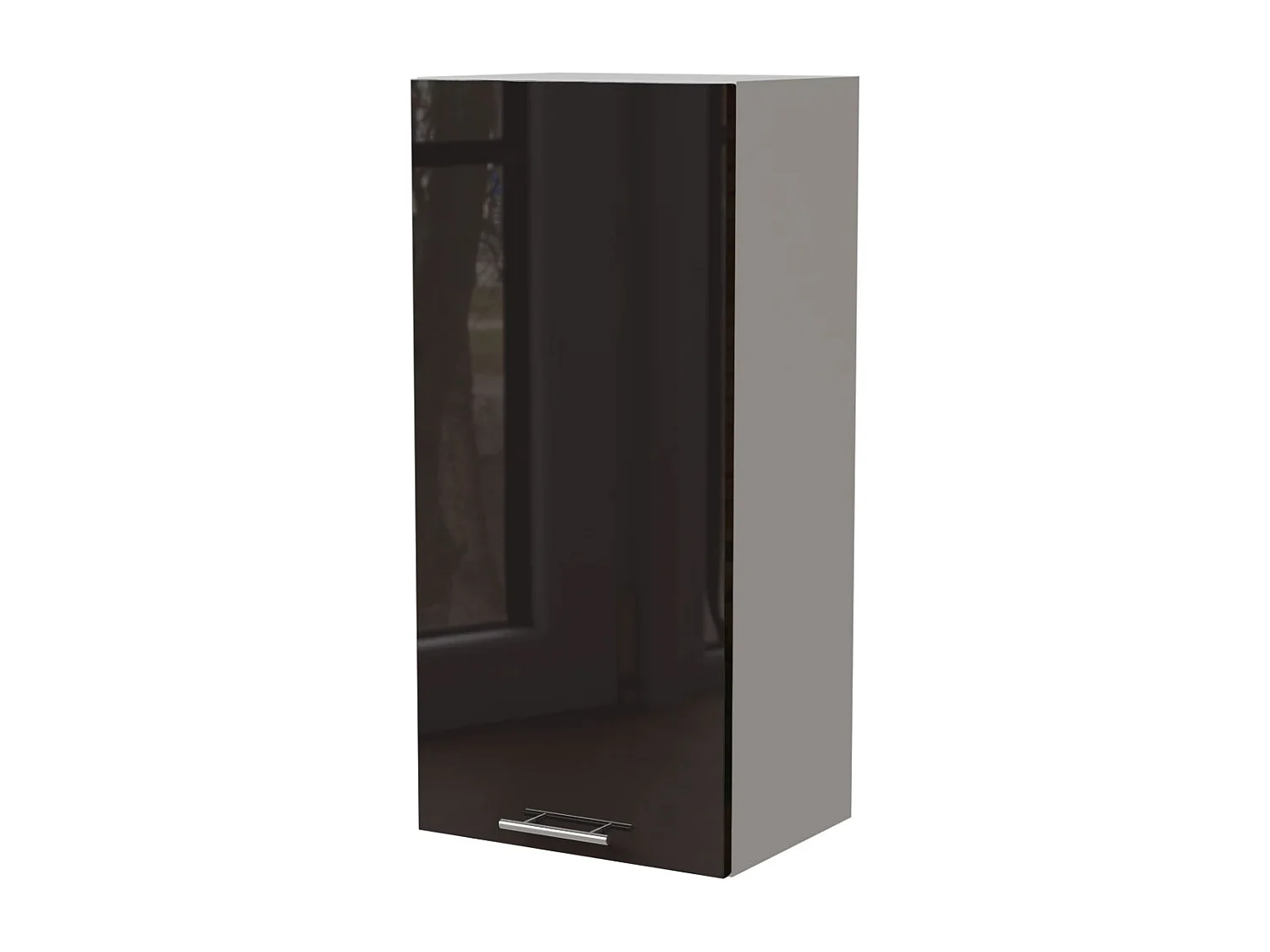 KÜCHENHÄNGESCHRANK Essen W4/45 Schwarz Hochglanz / Weiß Matt 45 / 32,5 / 96cm