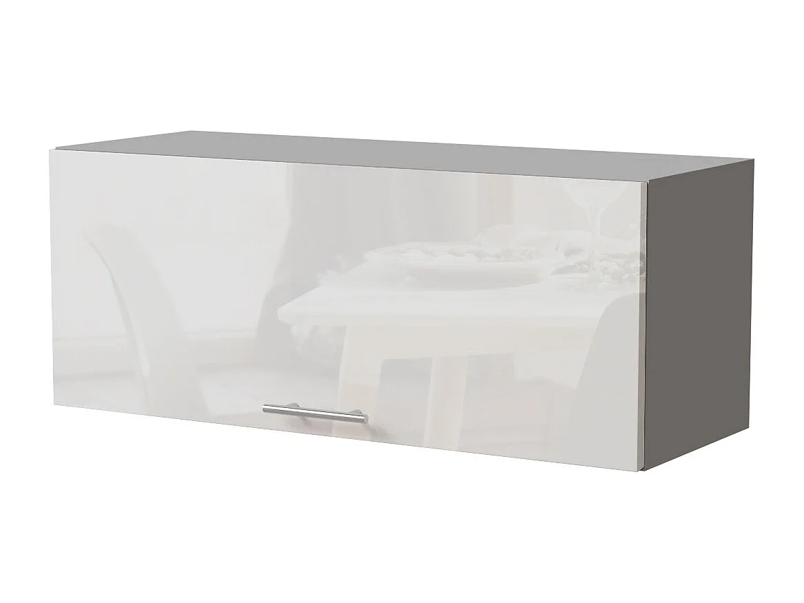 KLAPPHÄNGESCHRANK Essen W4B/90 Weiß Hochglanz / Grau Matt 90 / 32,5 / 36cm