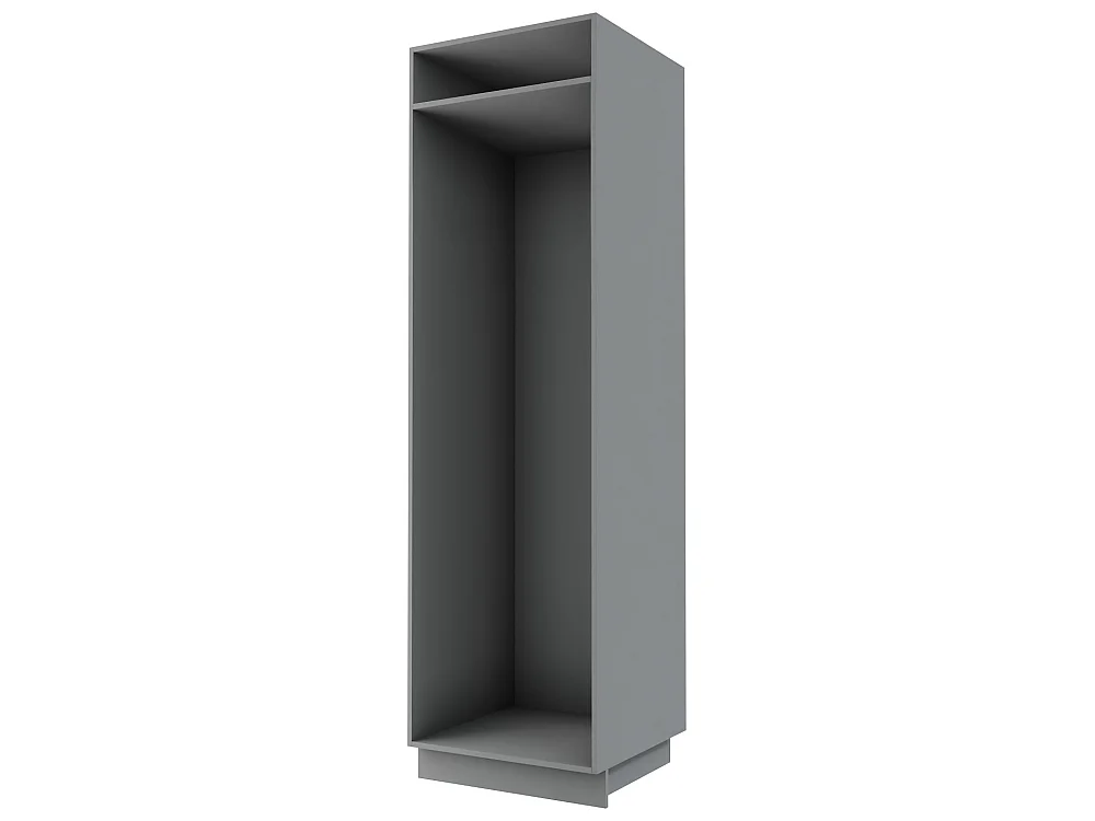 KÜHLSCHRANKUMBAUSCHRANK Brerra D14/DL/60/207 RAL 3002 karminrot Hochglanz / Grau Matt 60 / 59 / 207cm