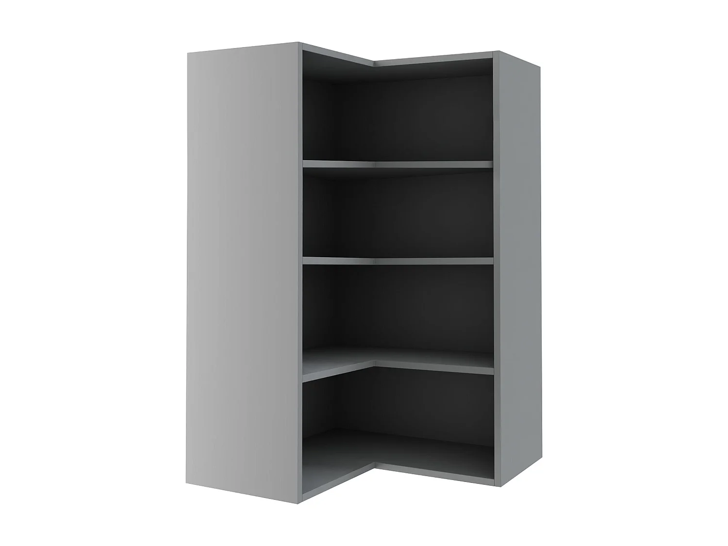 ECKHÄNGESCHRANK Essen W14/60 Grau Hochglanz / Grau Matt 60 / 60 / 96cm